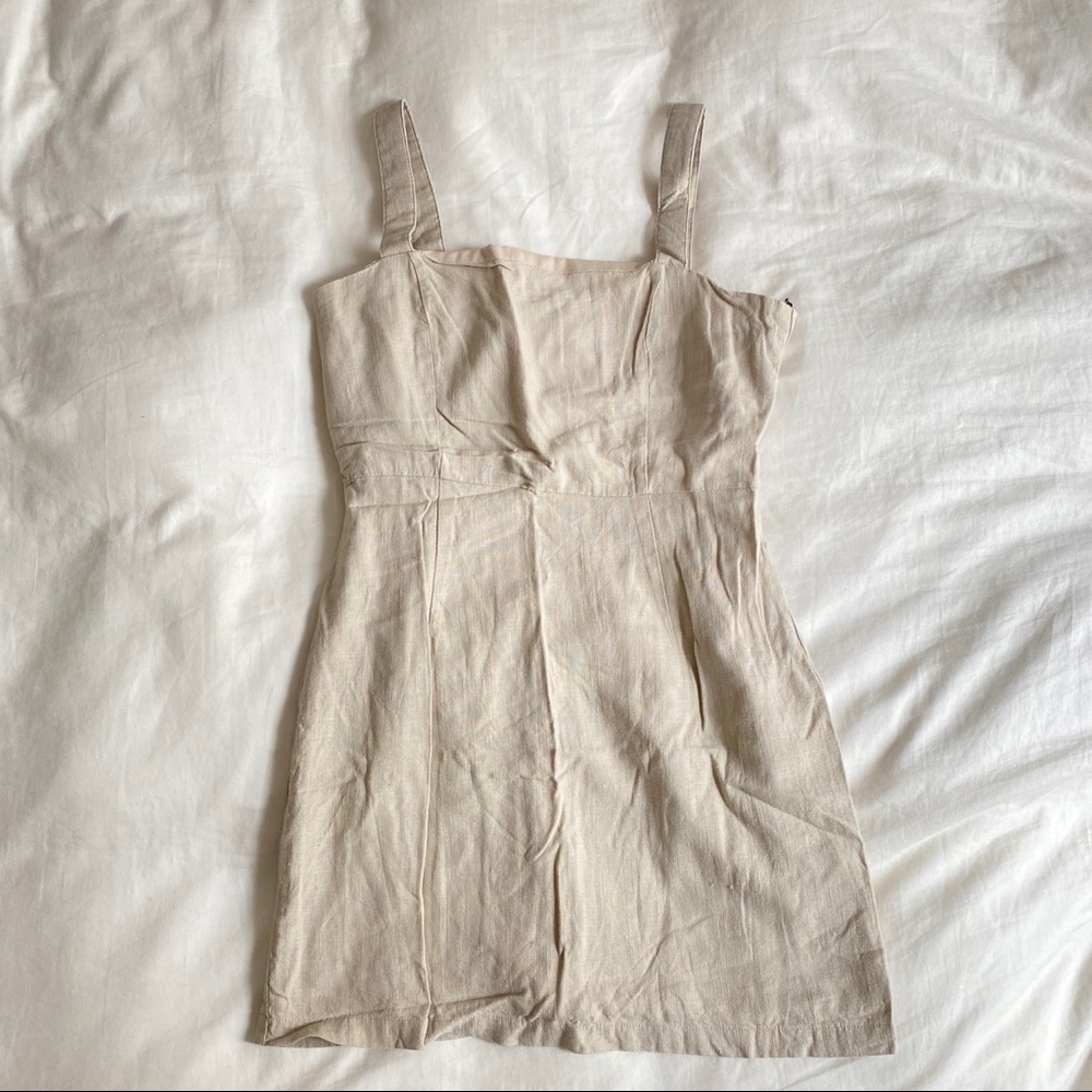 Tan Linen Dress